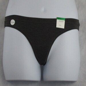 Alfani Women's 1-Pack Ultra Soft Thong Panty Underwear, Charcoal Gray, Large